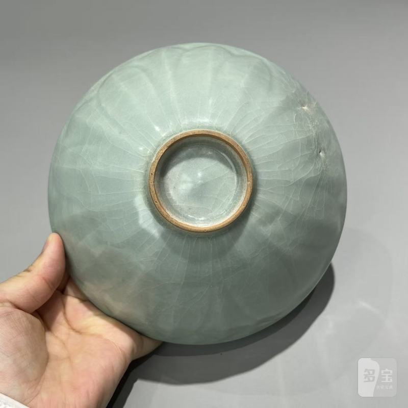 明代 龙泉粉青釉莲瓣碗 - 图10